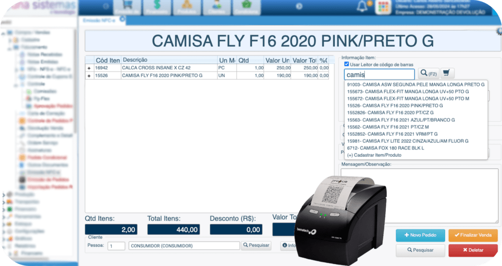 PDV Integrado Loja de Roupas