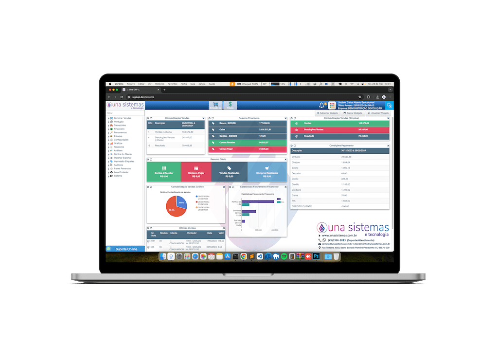 Sistema Loja de Roupas Una ERP